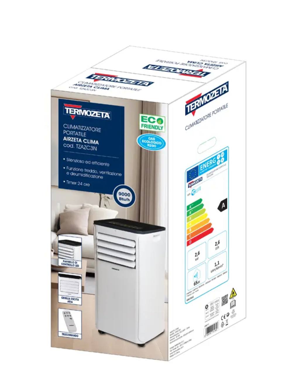 Climatiseur mobile Airzeta Clima 9000 BTU Termozeta